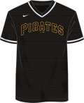 Nike Pittsburgh Pirates Youth Institutional V-Neck Short Sleeve Synthetic Jersey