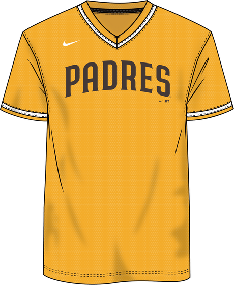 Nike San Diego Padres Youth Institutional V-Neck Short Sleeve Synthetic Jersey
