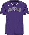 Nike Colorado Rockies Youth Institutional V-Neck Short Sleeve Synthetic Jersey