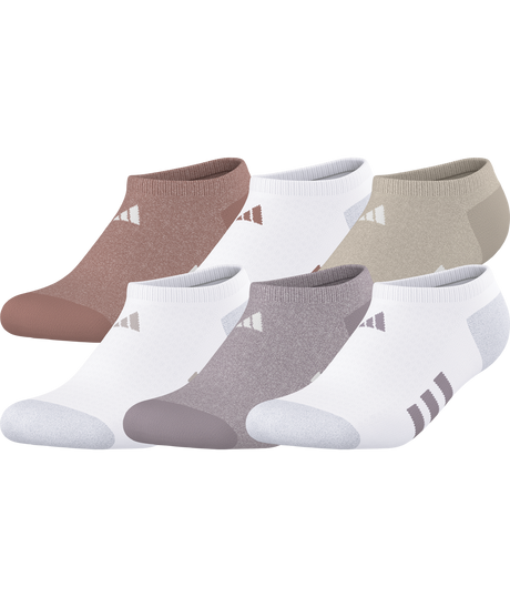 adidas Girl's Athletic Cushioned 6-Pack No Show-1