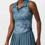 New Balance Women's Printed Collared Tournament Tank