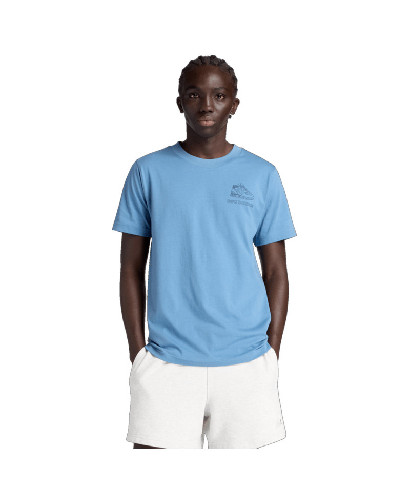 New Balance Men's Left Chest Shoe Sketch T-Shirt-2