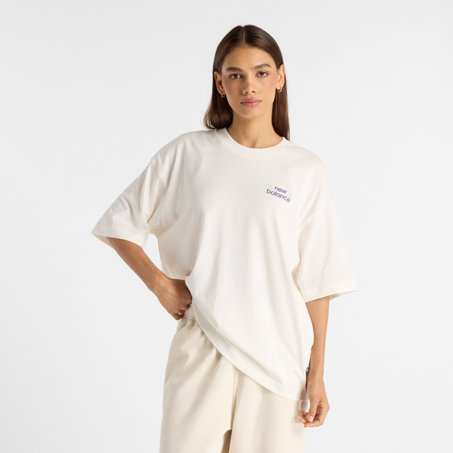 New Balance Women's Flower Oversize T-Shirt-1