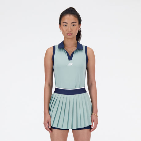 New Balance Women's Athlete Collared Tournament Tank-1