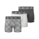 New Balance Men's Premium 6 Inch Boxer Brief with Fly 3 Pack