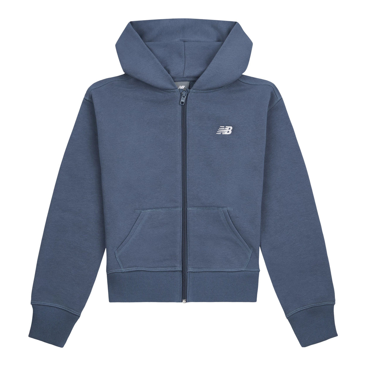 New Balance Youth Brush Back Small Logo Full Zip Hoodie-2