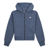 New Balance Youth Brush Back Small Logo Full Zip Hoodie-2