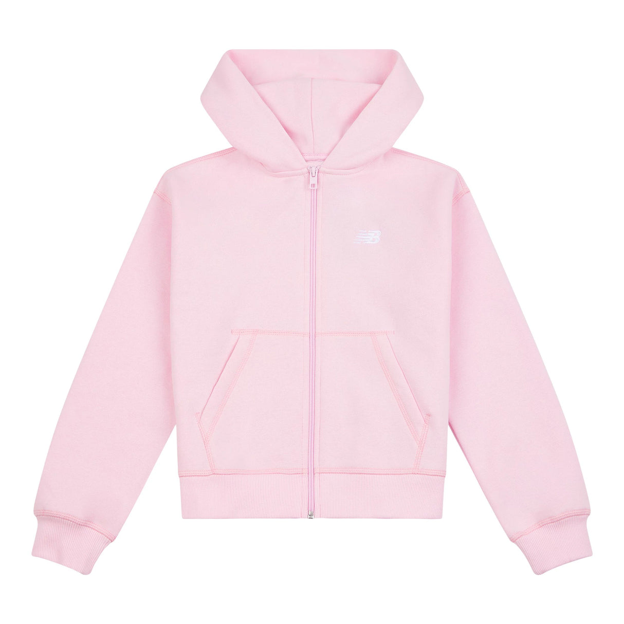 New Balance Youth Brush Back Small Logo Full Zip Hoodie-3