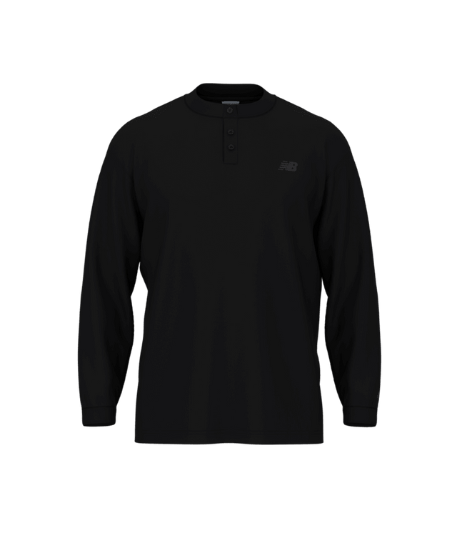 New Balance Men's Numeric Waffle Knit Long Sleeve Henley-1