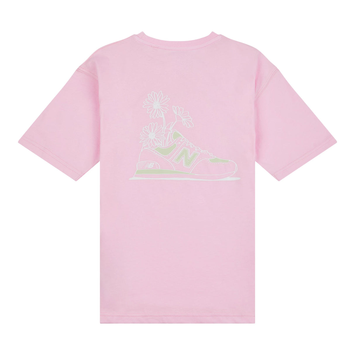 New Balance Youth Girl's Floral Sneaker Graphics T-Shirt-2