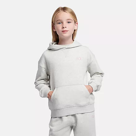 New Balance Youth Girl's French Terry Small Logo Hoodie-1