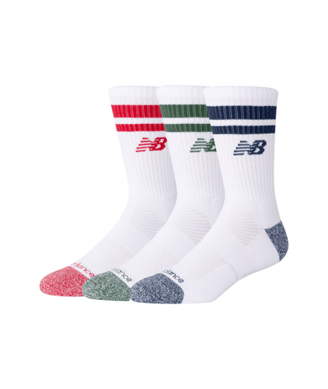 New Balance Active Lifestyle Striped Crew Socks 3 Pack-1
