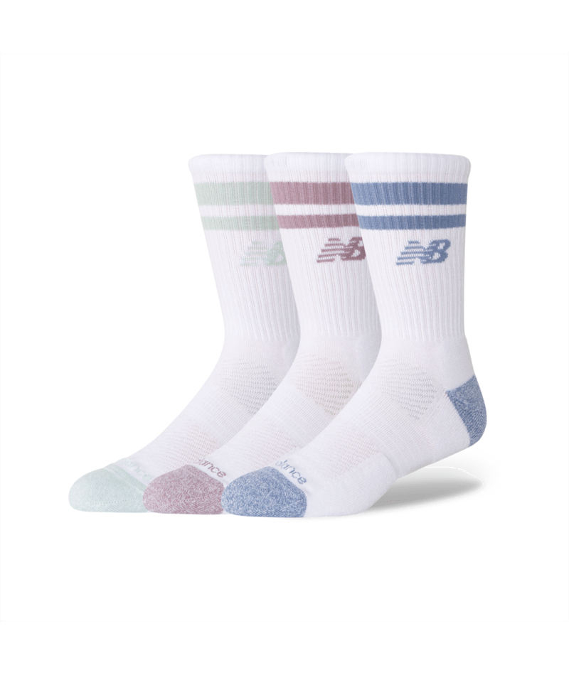 New Balance Active Lifestyle Striped Crew Socks 3 Pack-2