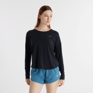 New Balance Women's Drapey Jersey Long Sleeve T-Shirt