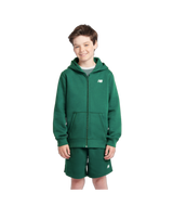 New Balance Youth Brush Back Small Logo Full Zip Hoodie