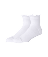 Active Ruffle Quarter Socks 2 Pack WHITE XL-1