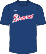 Nike Atlanta Braves Youth Institutional Short Sleeve Crew Neck Tee