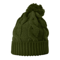 Richardson 141 Chunk Twist Knit Beanie with Cuff & Pom Hat Unisex Accessories Hats & Caps