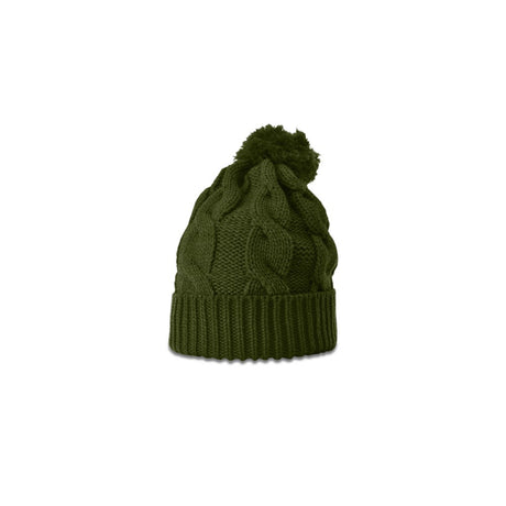 Richardson 141 Chunk Twist Knit Beanie with Cuff & Pom Hat