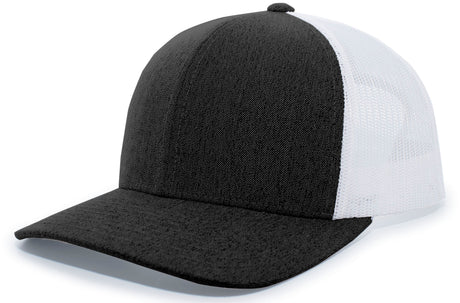 Unisex Pacific Headwear Heather Trucker Snapback Cap