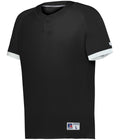 Russell Youth Baseline Covered Placket Baseball Jersey