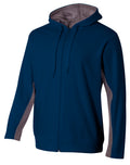 A4 Men's Full Zip Color Block Fleece Hoodie-1