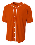 A4 Men's Short Sleeve Full Button Baseball Jersey-1