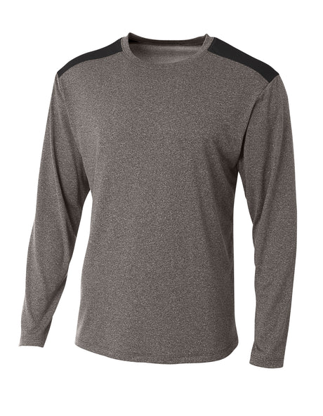 A4 Men's Tourney Heather Long Sleeve Tee
