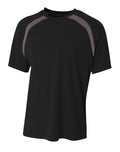 A4 Men's Spartan Short Sleeve Color Block Crew-1