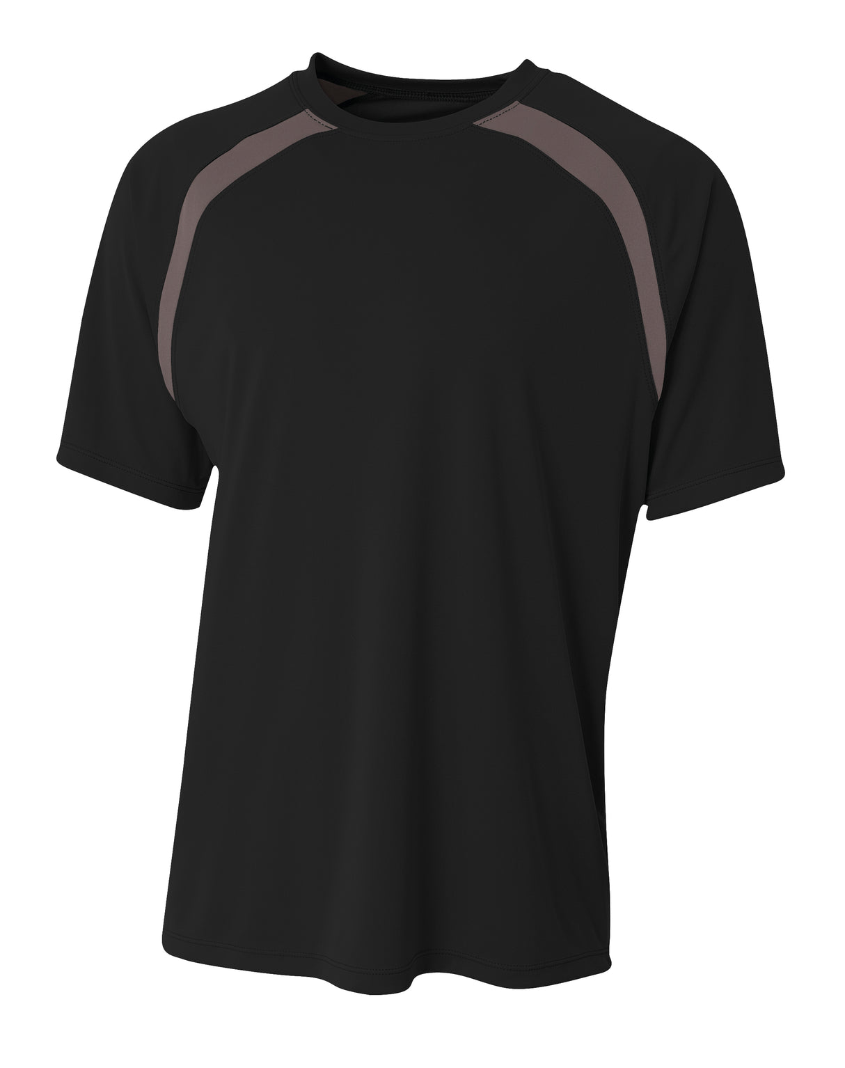 A4 Men's Spartan Short Sleeve Color Block Crew-1