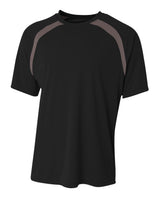 A4 Men's Spartan Short Sleeve Color Block Crew-1