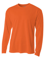 A4 Men's Long Sleeve Birds-Eye Mesh Crew-1