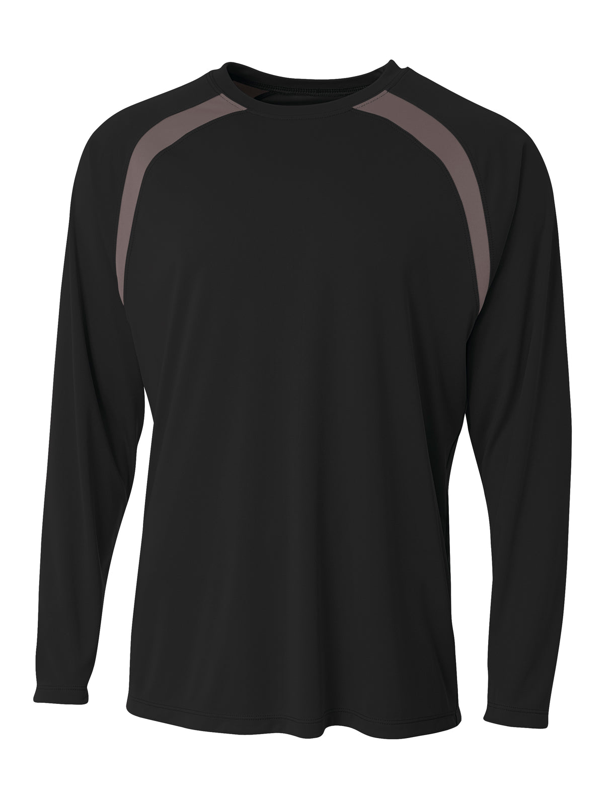 A4 Men's Spartan Long Sleeve Color Block Crew
