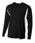 A4 Men's Long Sleeve Color Block Tee