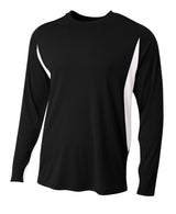 A4 Men's Long Sleeve Color Block Tee