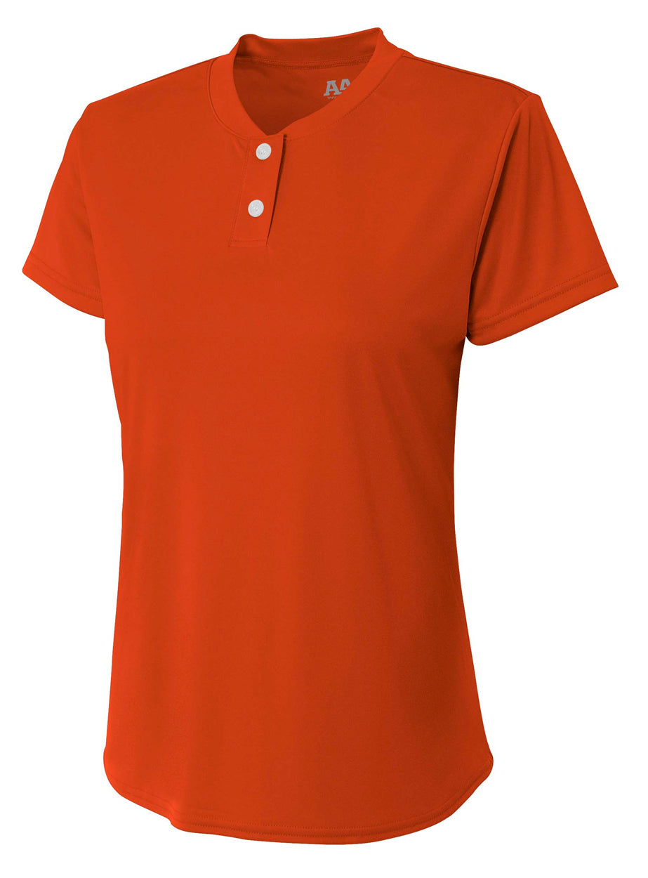 A4 Girl's Tek 2-Button Henley-1