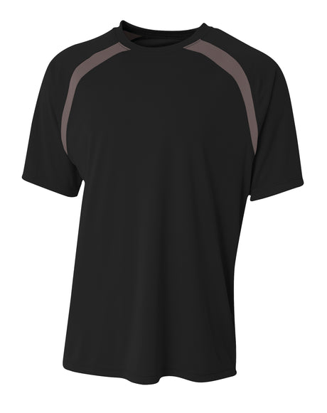 A4 Youth Spartan Short Sleeve Color Block Crew-1