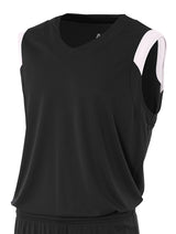 A4 Youth Moisture Management V-Neck Muscle-1