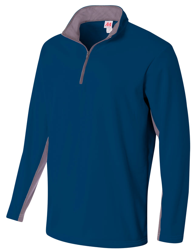 A4 Men's 1/4 Zip Color Block Fleece-1