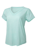 Boxercraft Girl's Snow Heather Short Sleeve V-tee