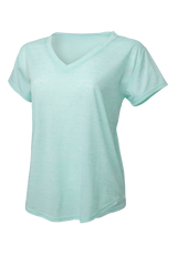 Boxercraft Girl's Snow Heather Short Sleeve V-tee