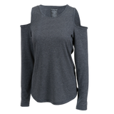 Boxercraft Women's Cold Shoulder Long Sleeve Tee
