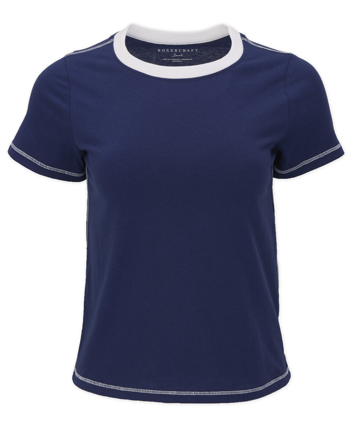 Boxercraft Women's Contrast Stitch Baby Tee-1