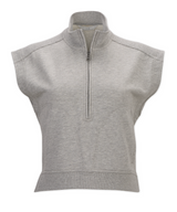 Boxercraft Women's Sleeveless Terry Half Zip Pullover-1
