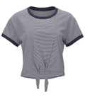 Boxercraft Women's Striped Tie Front Tee-1