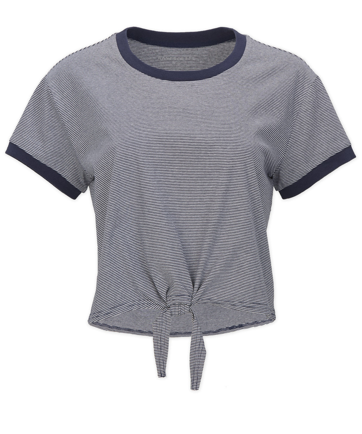 Boxercraft Women's Striped Tie Front Tee-1