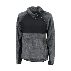 Boxercraft Women's Quilted Fuzzy Fleece Pullover