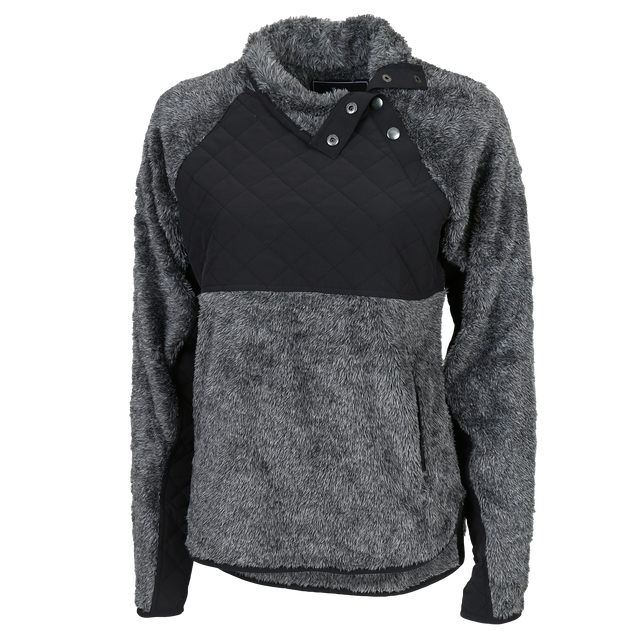 Boxercraft Women's Quilted Fuzzy Fleece Pullover