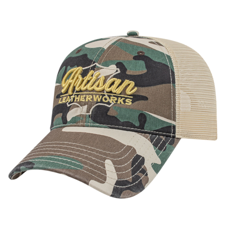 Cap America i2008 Woodland Camo with Washed Mesh Back Cap-1