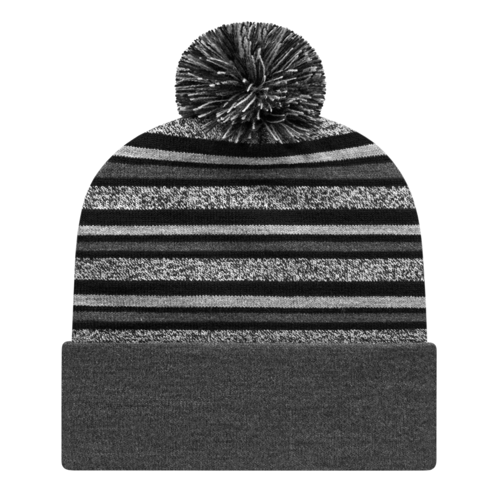 Cap America RKL12 Striped Knit Cap with Cuff
